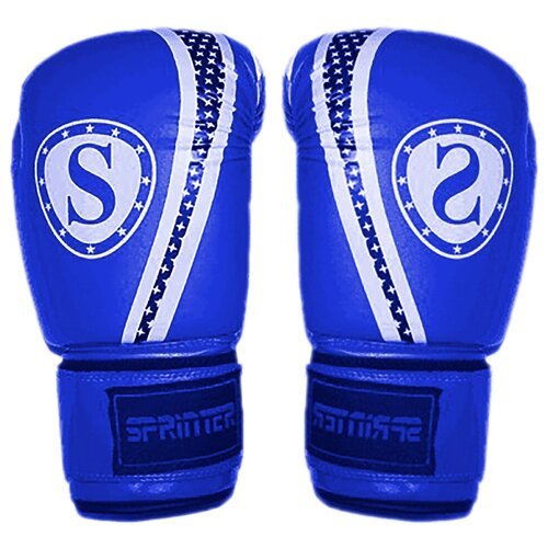 Боксёрские перчатки Sprinter, искусственная кожа, 14' унций, синие