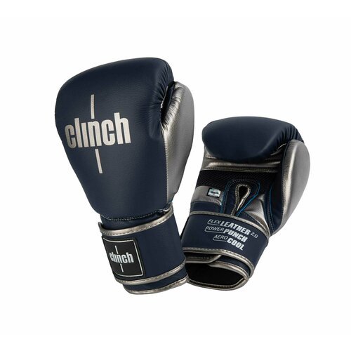 Перчатки боксерские Clinch Punch 2.0 темносине-бронзовые (вес 16 унций)