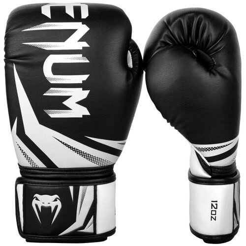 Venum боксерские тренировочные перчатки Challenger 3.0 черно- белые 10 унций