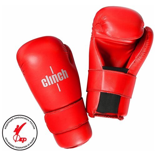 Перчатки полуконтакт Clinch Semi Contact Gloves Kick красные (размер L, ) L