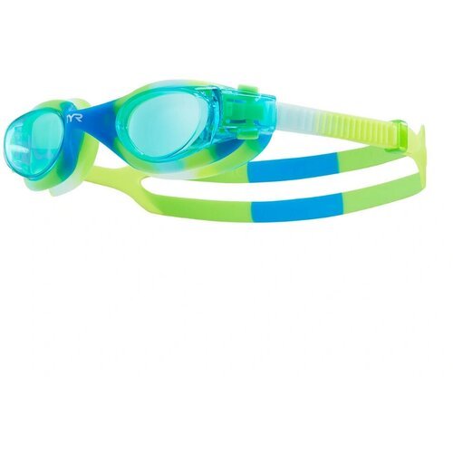 Очки для плавания подростковые TYR Vesi Tie Dye Junior, арт. LGVSITD-487, голубые линзы, мультиколор опр.