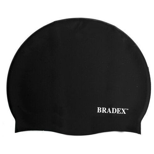 Шапочка для плавания BRADEX силиконовая, черная