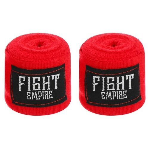 FIGHT EMPIRE Бинты боксёрские эластичные FIGHT EMPIRE 4 м, цвет красный