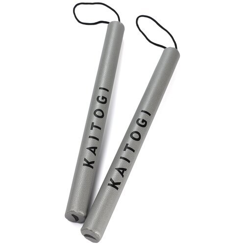 Тренерские палочки BASE by KAITOGI, кожзам, длина 50 см Ø4 см, серые 2 шт