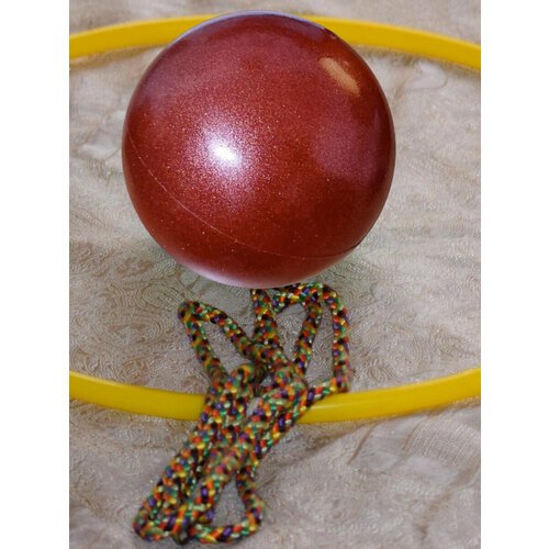 Мяч для художественной гимнастики с блёстками d 15 см. Красный