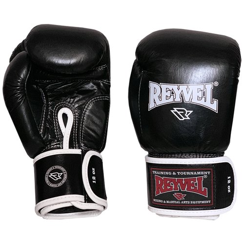 Перчатки боксерские кожа Reyvel (20oz, Черный)