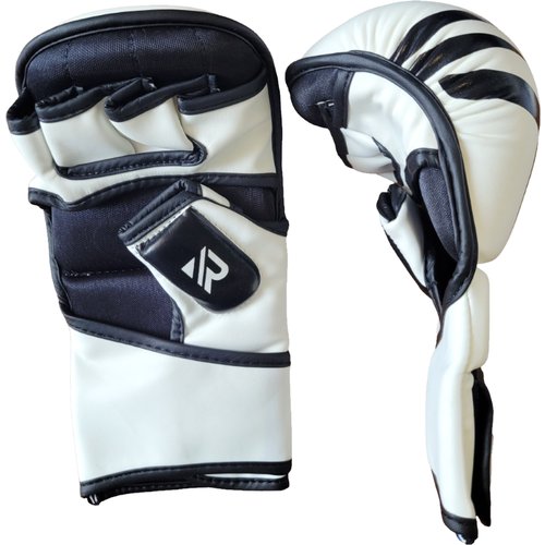 Перчатки для ММА Rage fight gear бело-черный L