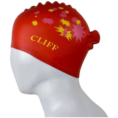 Шапочка для плавания CS13 (для длинных волос) цвет: красный