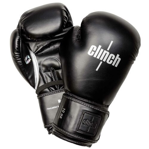 Перчатки боксерские Clinch Fight 2.0 черные (вес 14 унций)