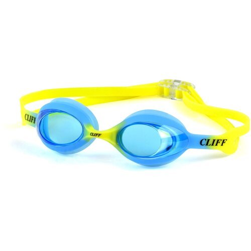Очки для плавания детские CLIFF G911, голубо-желтые