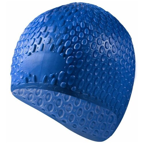 Шапочка для плавания силиконовая Bubble Cap B31519-1 (синяя)
