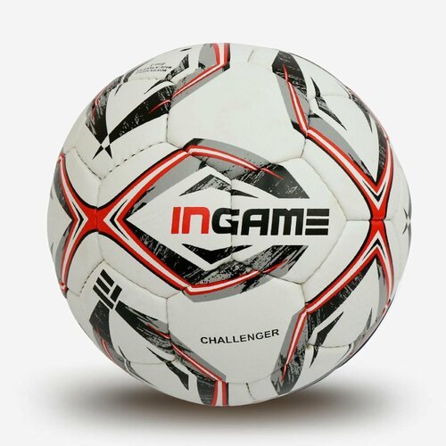 Мяч футбольный INGAME CHALLENGER, бело-красный IFB-101
