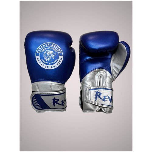 Боксерские Перчатки из натуральной кожи REVANSH PRO TOP BLUE 14 унций