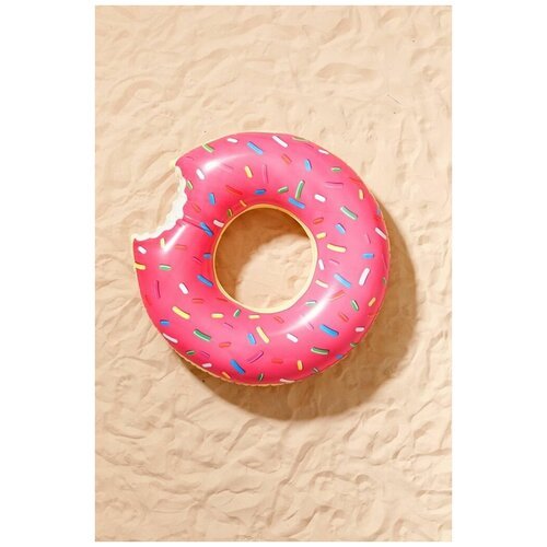 Надувной круг для плавания Пончик 90 см, Круг для плавания 90 см, Надувной круг пончик, Надувной круг розовый