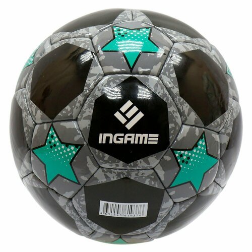 Мяч футбольный Ingame Pro Black IFB-117, цвет черый, синий, размер 5
