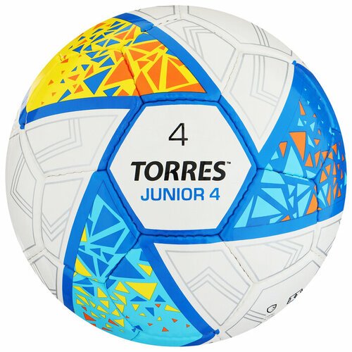 TORRES Мяч футбольный TORRES Junior-4 F323804, PU, ручная сшивка, 32 панели, р. 4