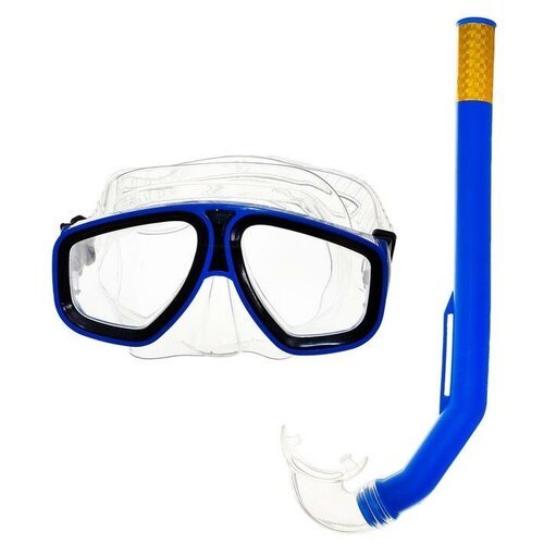 ONLYTOP Набор для подводного плавания: маска+трубка, в пакете, цвета микс