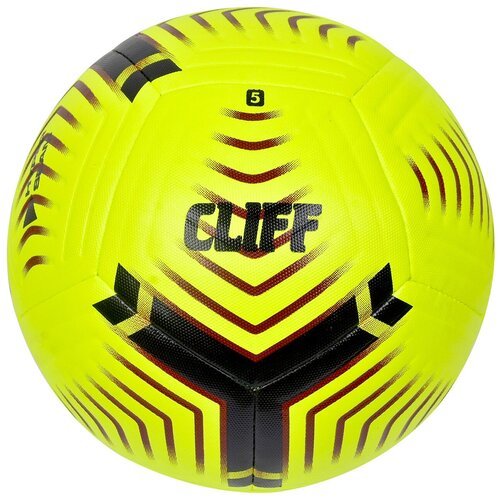 Мяч футбольный CLIFF HS-1212, 5 размер, PU Hibrid, жёлтый