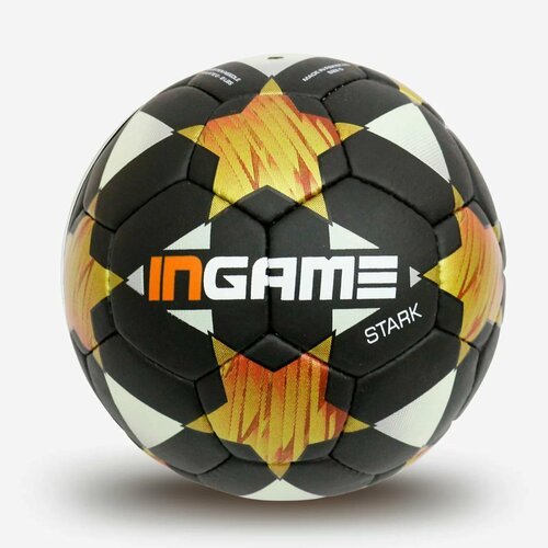 Мяч футбольный INGAME STARK, №5 черно-желтый IFB-121