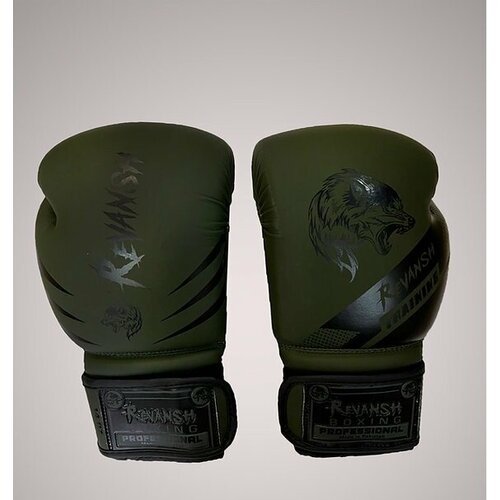 Боксерские перчатки REVANSH NEO, зеленый - Revansh - Хаки - 14 oz