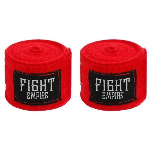 Бинты боксёрские эластичные FIGHT EMPIRE 5 м, цвет красный