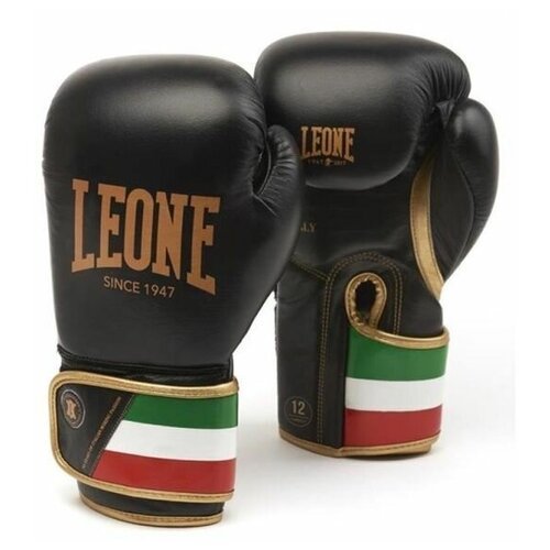 Боксерские перчатки Leone Guanti Boxe Italy 47 GN039 Black (10 унций)