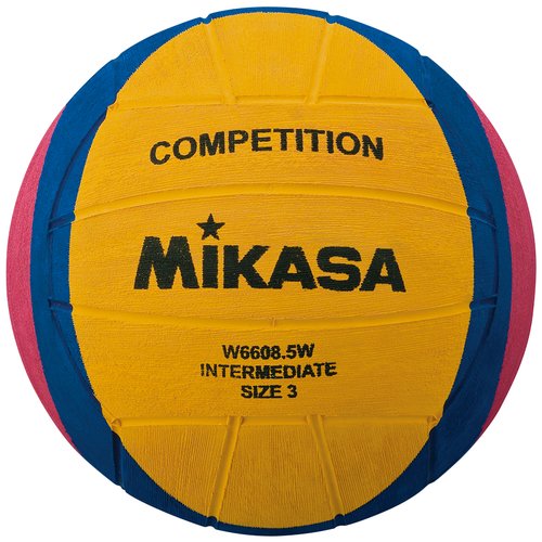 Мяч для водного поло Mikasa юношеский р. 3, тренировочный. Желто-сине-розовый