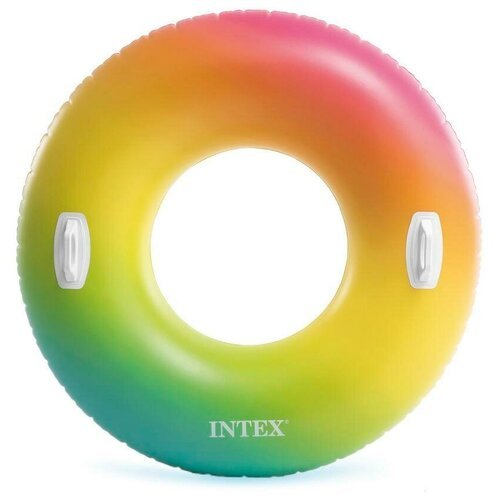 Разноцветный надувной круг INTEX, 122 см, от 9 лет