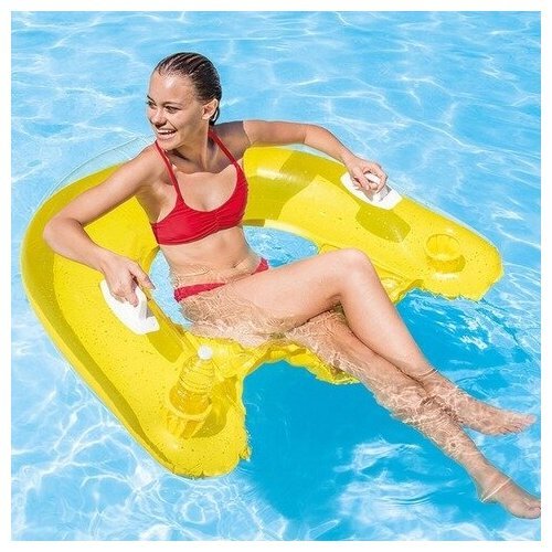 Надувной шезлонг-кресло для плавания Sit Float (жёлтый)