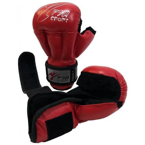 Перчатки рэй-спорт 'Fight-1' для Рукопашного боя, M, 10 oz, Красный