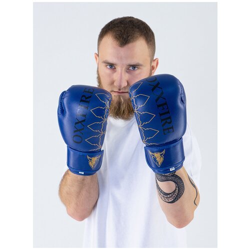 Перчатки боксерские OXXFIRE ELITE CLUB, PVC (10 oz, Синий)