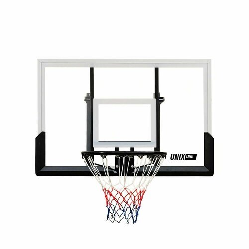 Баскетбольный щит из поликарбоната в стальной раме UNIX Line B-Backboard Square, размер щита 122х82 см (48'x32'), диаметр кольца R45. UNIXLINE