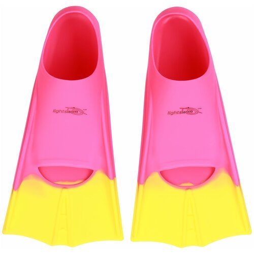 Ласты для плавания детские Training fins Light Swim LSF11(CH) Розовые/Желтые, р. 28-31
