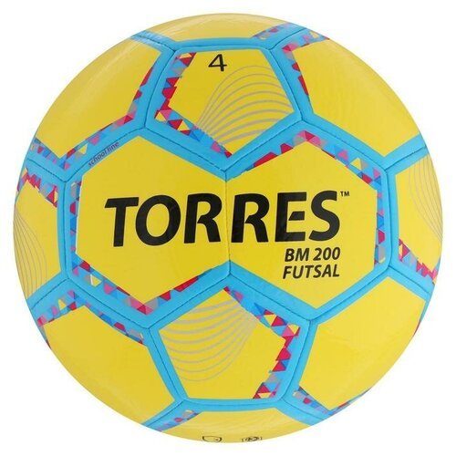Мяч для минифутбола TORRES Futsal BM 200 Yellow/Cyan FS3205, 4