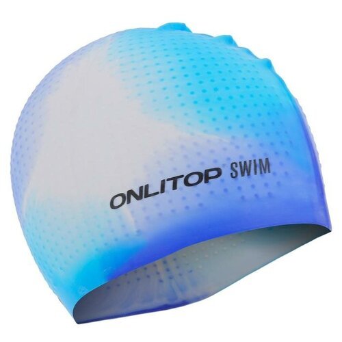 Шапочка для плавания, силиконовая, обхват 54-60 см, цвета микс