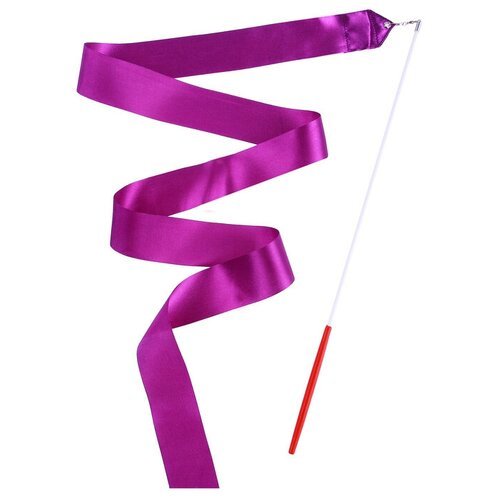 Лента гимнастическая с палочкой, 6 м, цвет фиолетовый