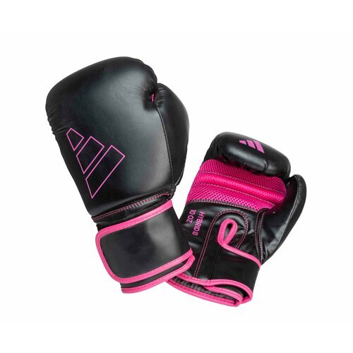 Перчатки боксерские Hybrid 80 черно-розовые (вес 12 унций)