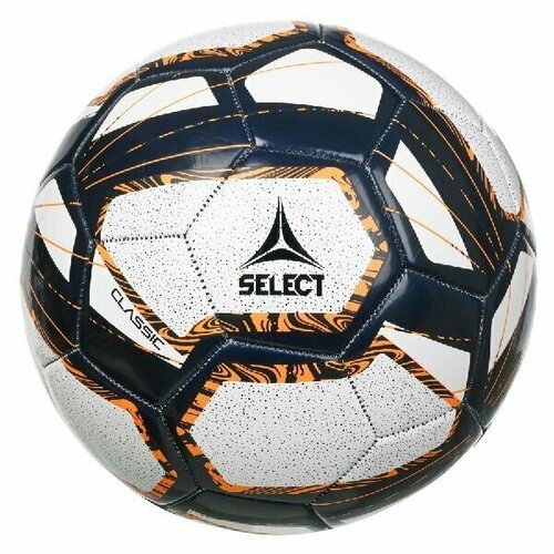 Мяч для футбола SELECT Classic V22 White/Black/Orange 815320-009, 4