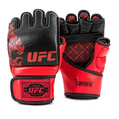 Перчатки UFC Premium True Thai MMA для грэпплинга черные (размер L)