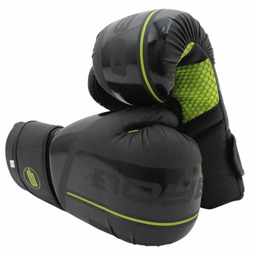 Перчатки Боксерские BoyBo B-Series Флекс черный/зеленый 12 OZ