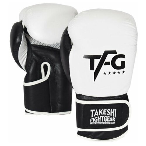 Перчатки боксерские тренировочные Takeshi Fight Gear TFG AIR COOL белые 16 унций