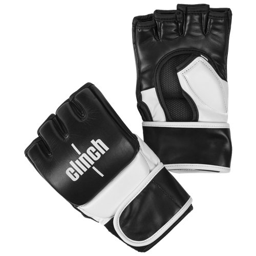 Перчатки Clinch Combat для MMA S/M черный/белый