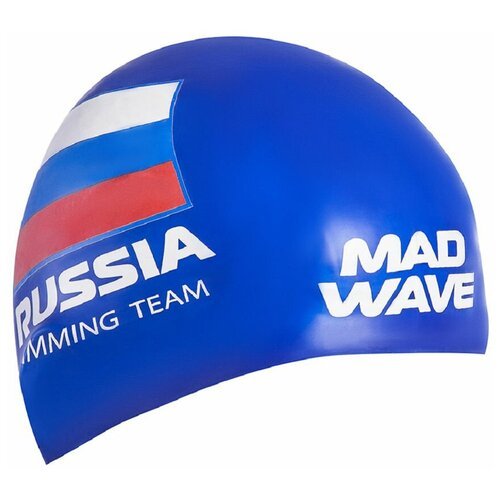 Шапочка для плавания MAD WAVE Swimming Team, синий