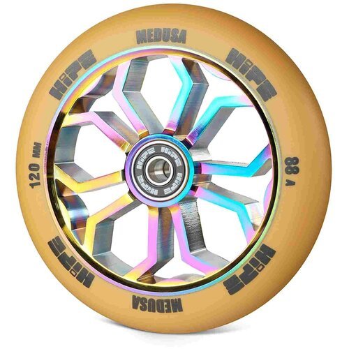 Колесо HIPE Medusa wheel LMT36 120мм brawn/core neo chrom Коричневый/neo-chrome для трюкового самоката