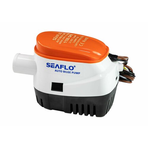 Автоматическая осушительная помпа SeaFlo 12 вольт, 1100GPH (4163,5 л/час), для лодки (насос 12 В осушительный для откачки воды на судне / помпа водооткачивающая трюмная)