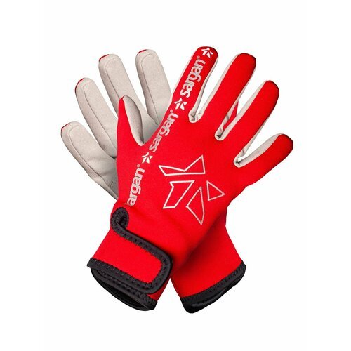 Неопреновые перчатки Sargan Агидель 1.5 мм для подводной охоты и водного спорта размер M красный