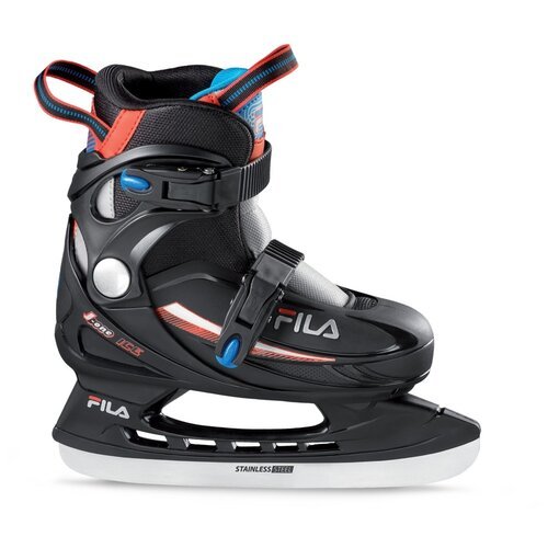 Прогулочные коньки для девочек Fila Skates J-One Ice HR (2021), р.36-40, black/red/blue
