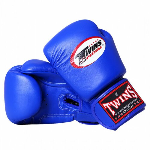 Перчатки боксерские Twins BGVL-3 синие (14 унций, Кожа, TWINS, 400, 200, 150, Синий) 14 унций