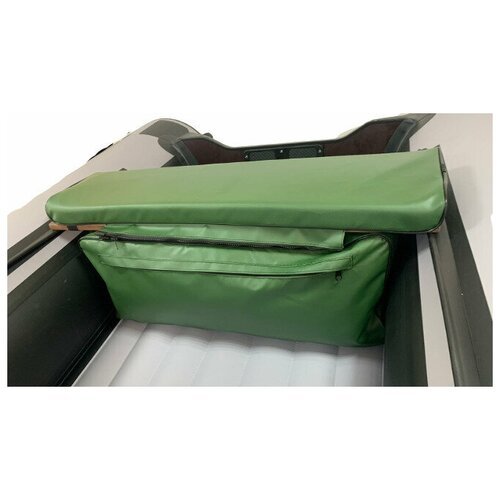 Мягкая накладка на сидение (банку) с сумкой для лодки ПВХ (1 шт), зеленый, 900х230х50