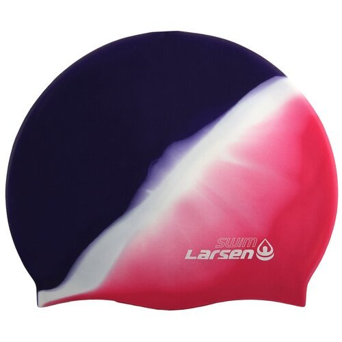 Шапочка плавательная Larsen MC36, силикон, роз/син